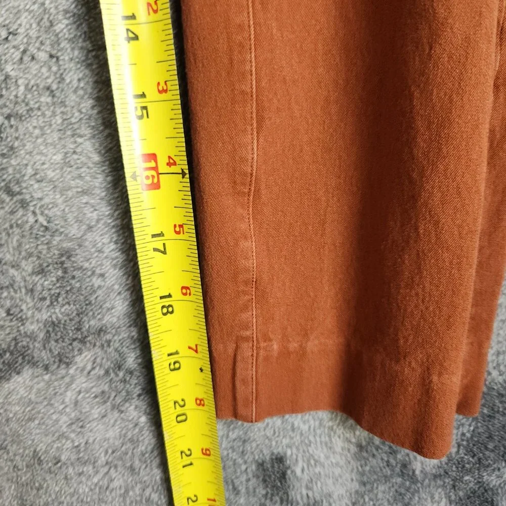 Spanx On The Go Cropped Straight Pants Women’s S Brown High Rise Stretch Capri - Picture 9 of 10